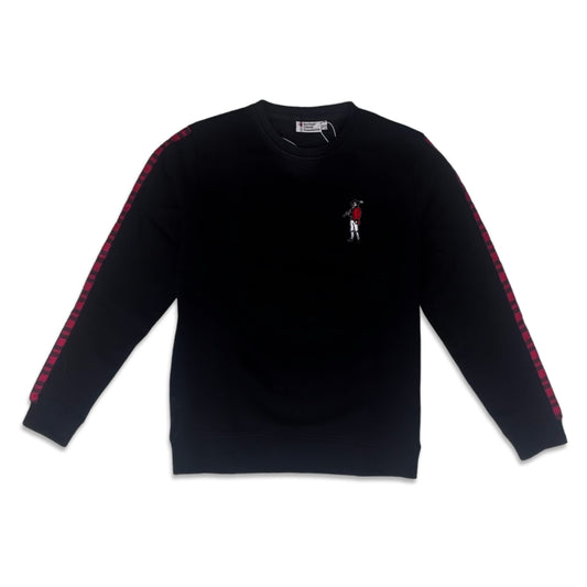 Kids Get Your Plaid On Crewneck - Black