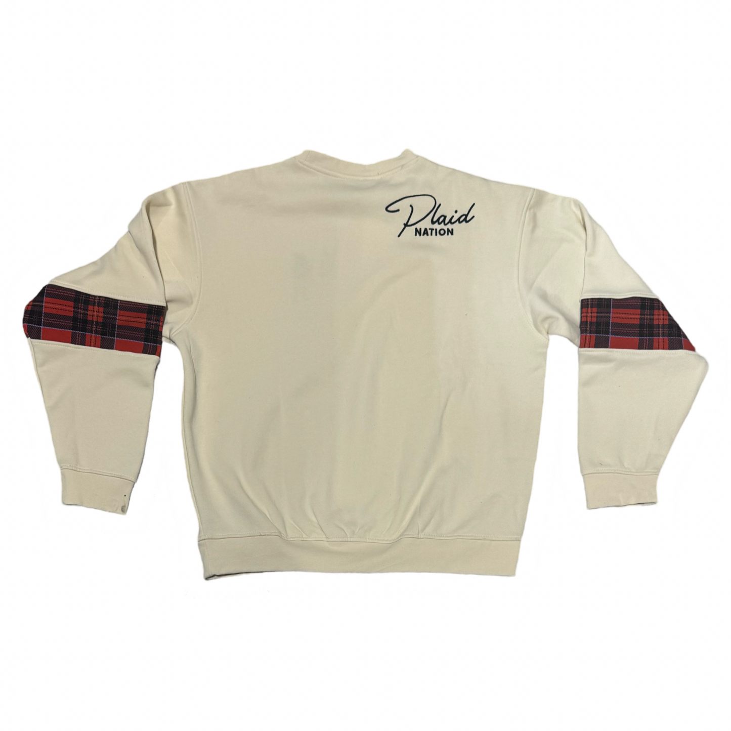 Get Your Plaid On Crewneck - Cream - Unisex