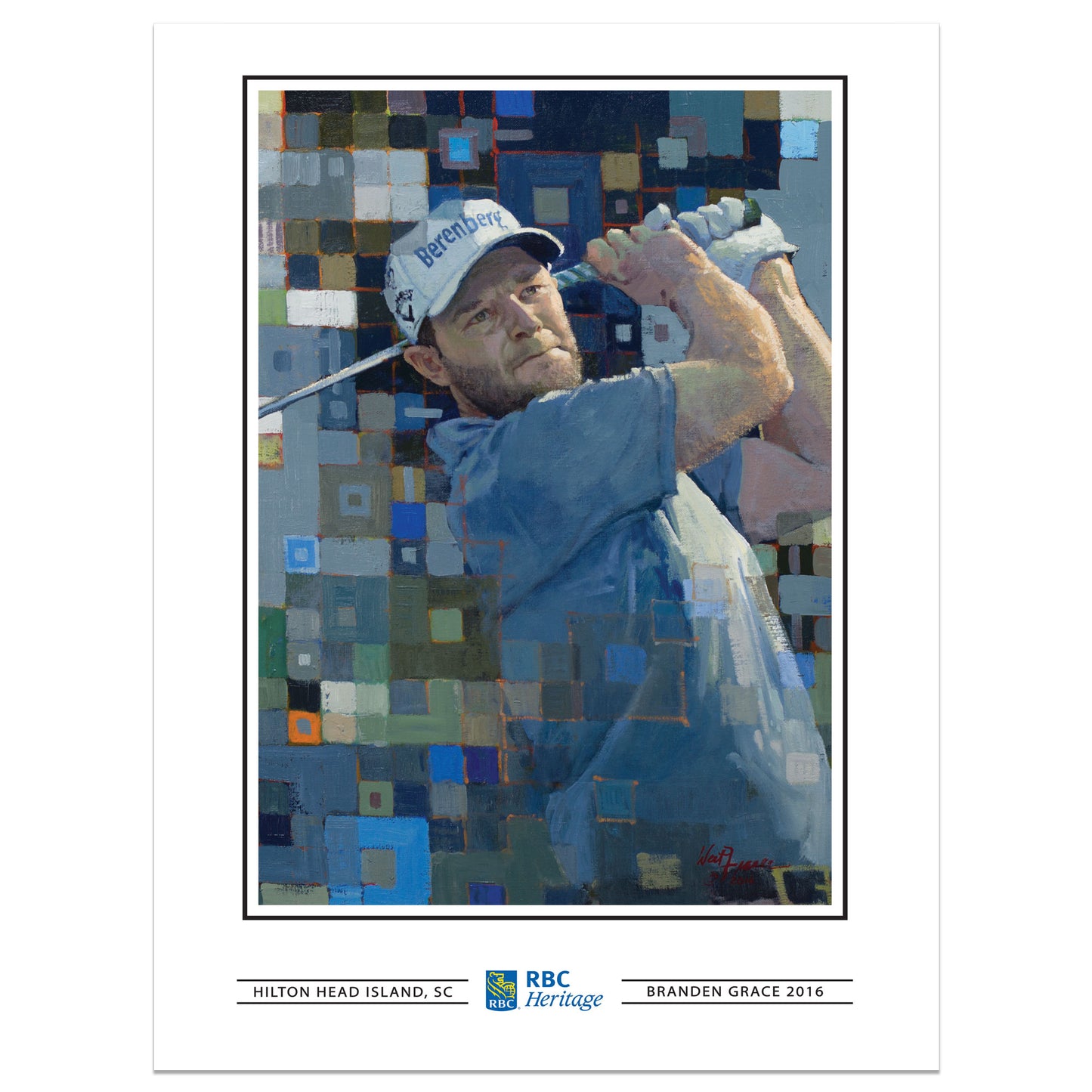 RBC Heritage Classic 2016 Branden Grace - 12x16 Champions Print