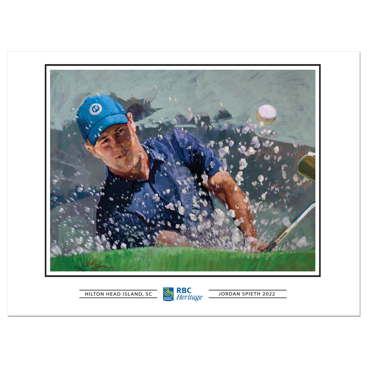 RBC Heritage Classic 2022 Jordan Spieth - 12x16 Champions Print