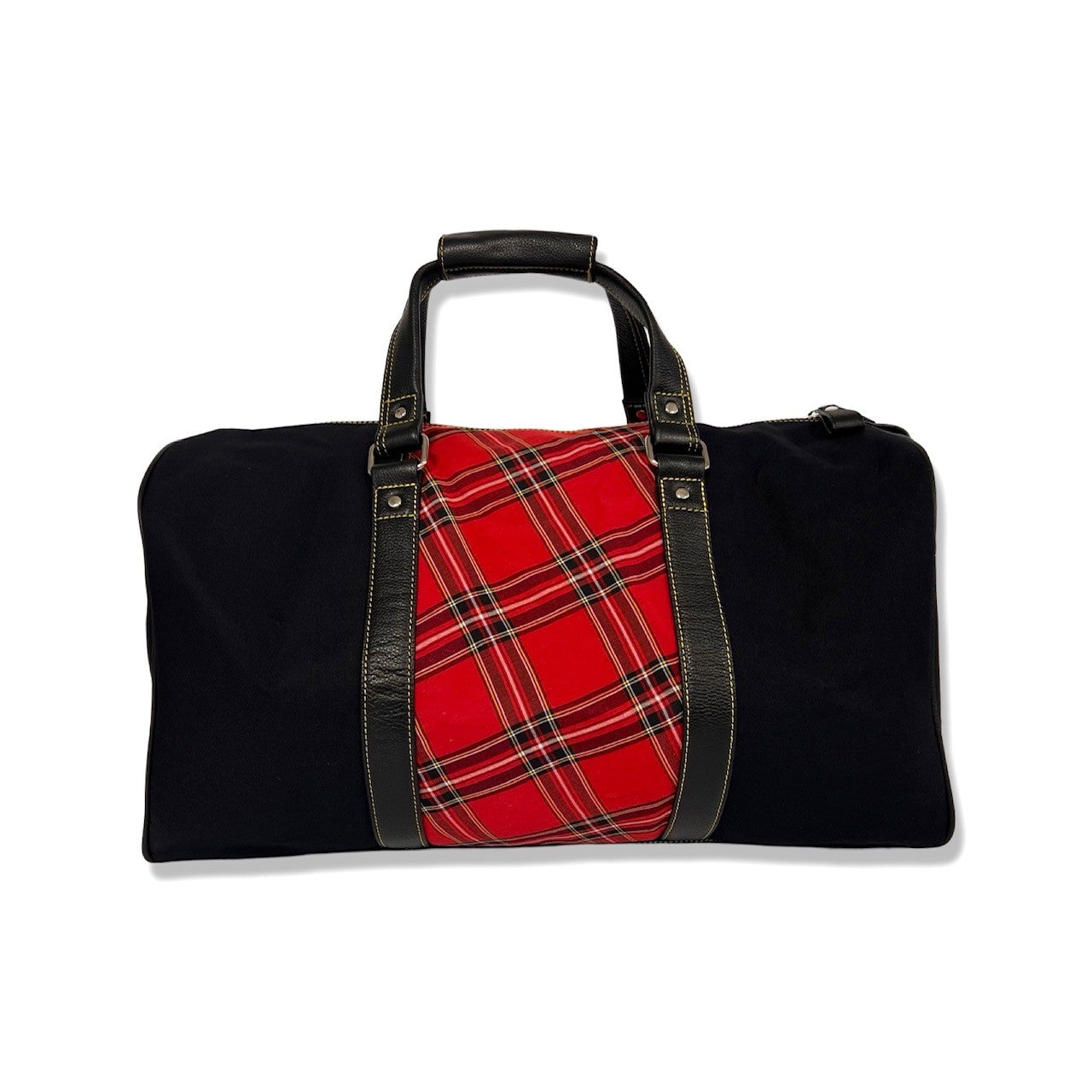 RBC Heritage Leather and Canvas Duffle Bag - Plaid