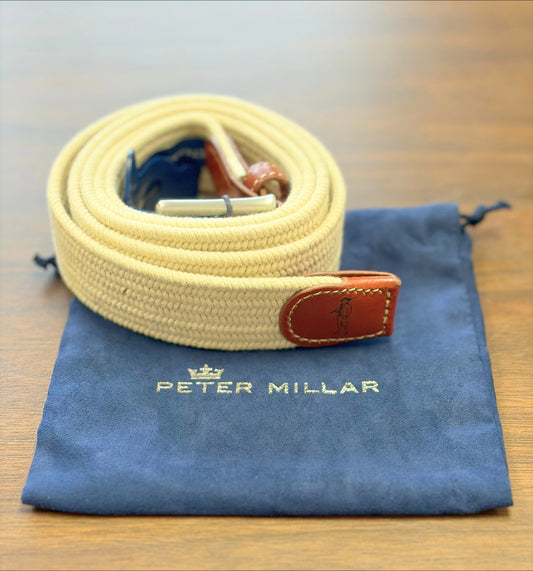 Waxed Braided Peter Millar Tan Belt