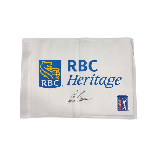 RBC Heritage PGA TOUR Game Used Flag - Signed by Carl Petterson 2012