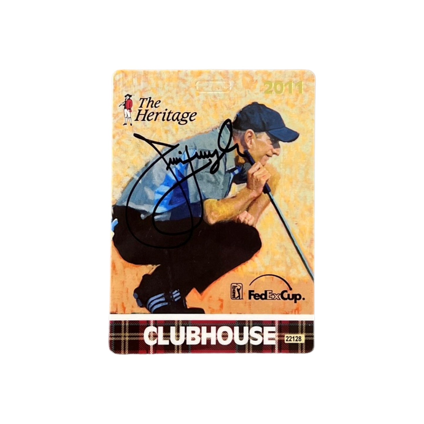 2011 - Clubhouse Card signed by Jim Furyk
