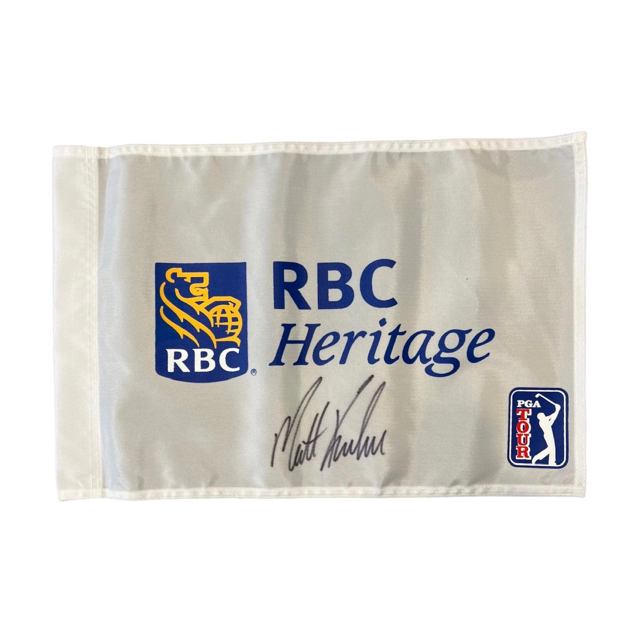 RBC Heritage PGA TOUR Game Used Flag - Signed by Matt Kuchar