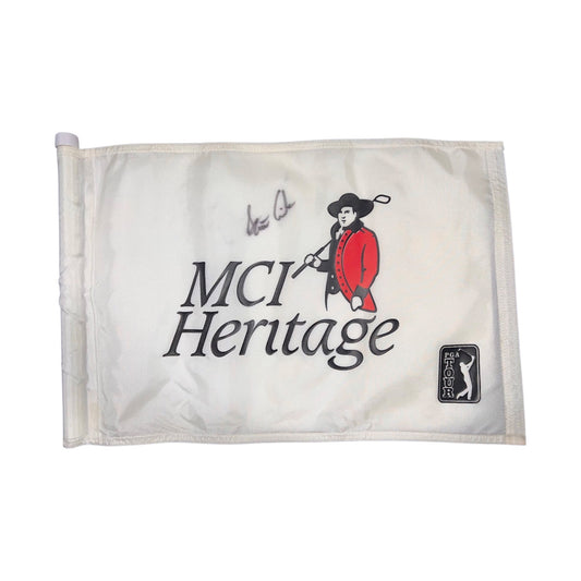 The MCI Heritage Game Used Flag - Signed by Stewart Cink 2004