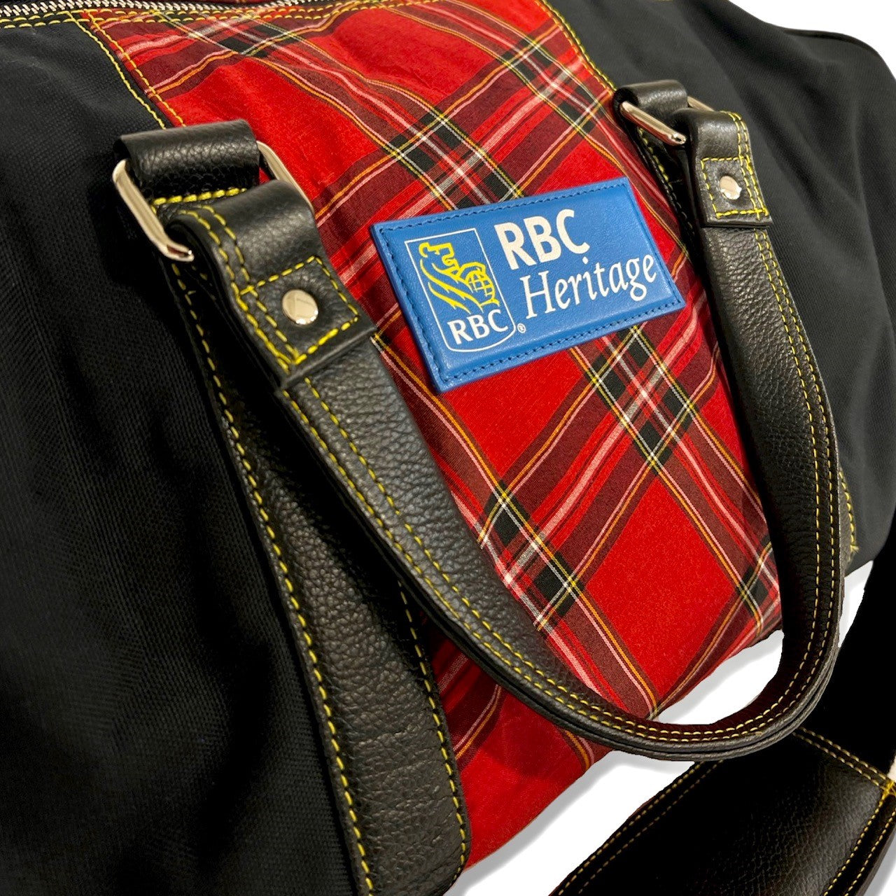 RBC Heritage Leather and Canvas Duffle Bag - Plaid