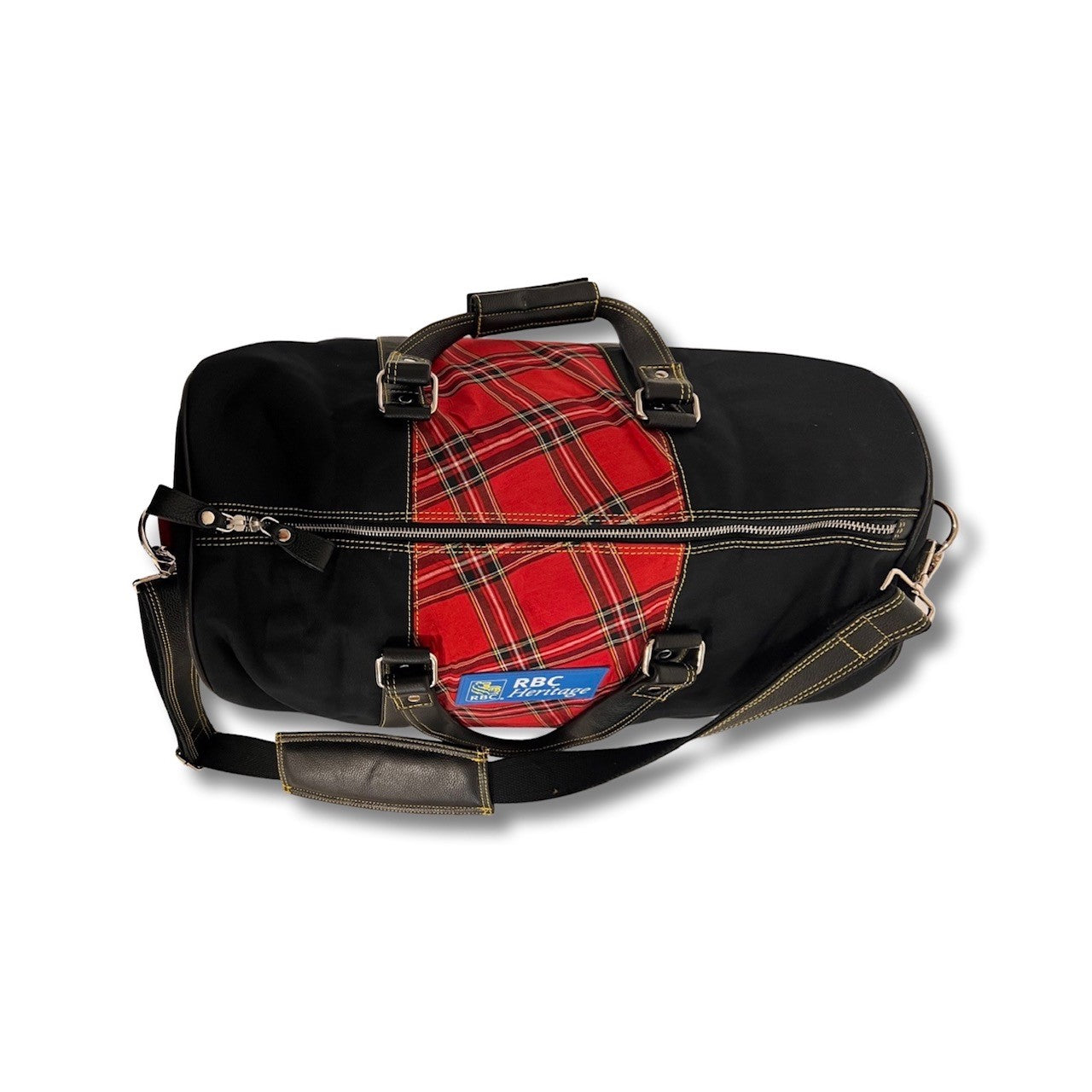 RBC Heritage Leather and Canvas Duffle Bag - Plaid