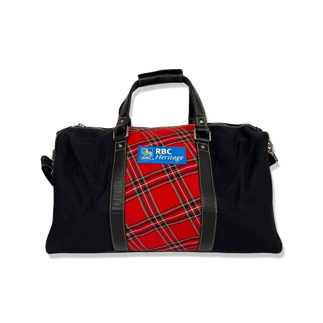 RBC Heritage Leather and Canvas Duffle Bag - Plaid