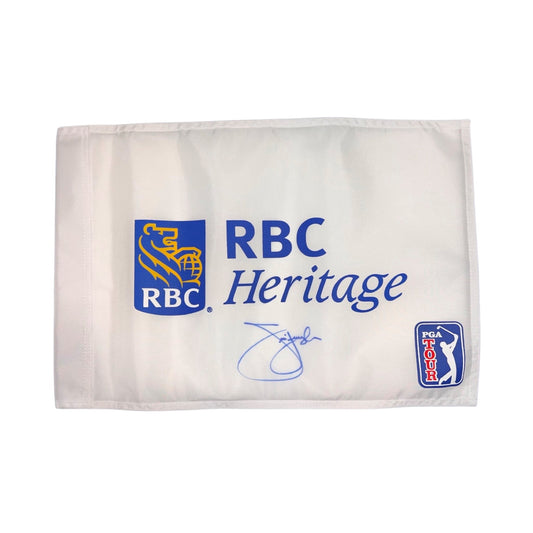 RBC Heritage PGA TOUR Game Used Flag - Signed by Jim Furyk 2015