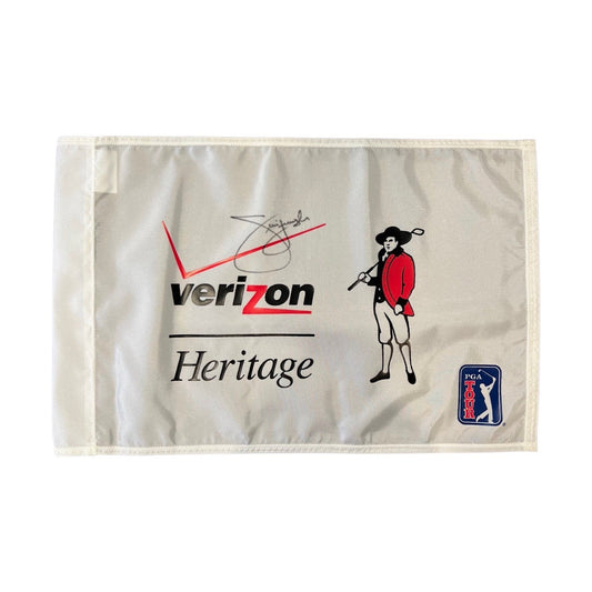 Verizon Heritage Game Used Flag - Signed by Jim Furyk